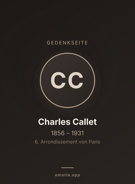 Gedenkportrait von Charles Callet