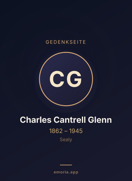 Gedenkportrait von Charles Cantrell Glenn