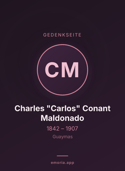 Gedenkportrait von Charles "Carlos" Conant Maldonado