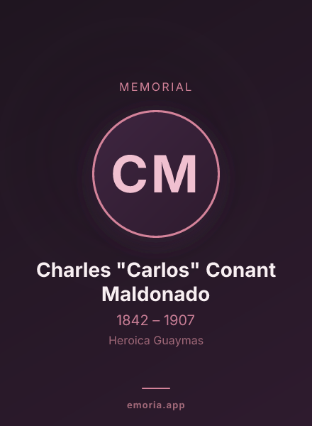 Memorial portrait of Charles "Carlos" Conant Maldonado