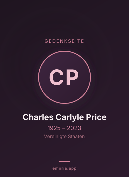 Gedenkportrait von Charles Carlyle Price
