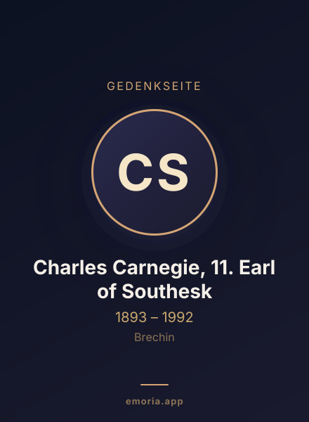 Gedenkportrait von Charles Carnegie, 11. Earl of Southesk