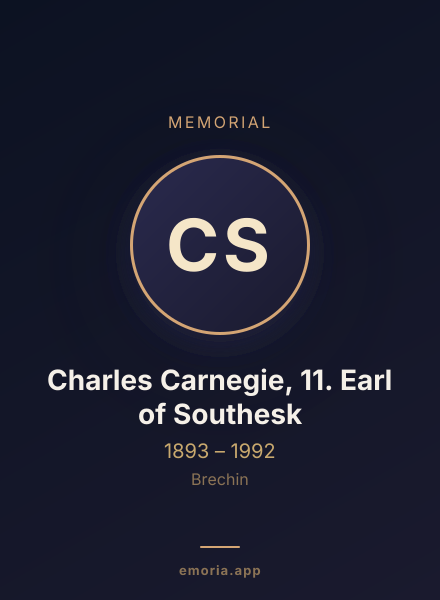 Memorial portrait of Charles Carnegie, 11. Earl of Southesk