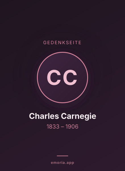 Gedenkportrait von Charles Carnegie