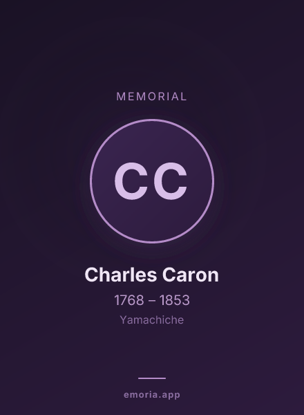 Memorial portrait of Charles Caron