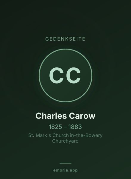 Gedenkportrait von Charles Carow