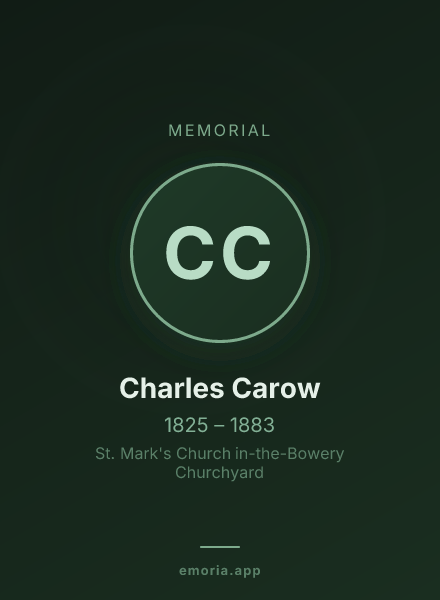 Memorial portrait of Charles Carow