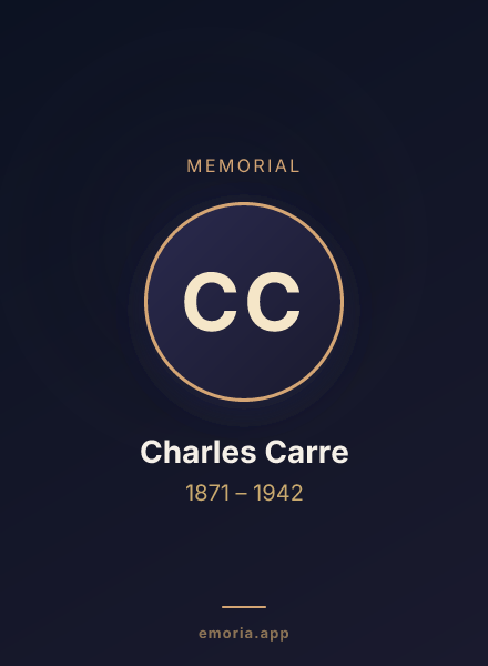 Memorial portrait of Charles Carre