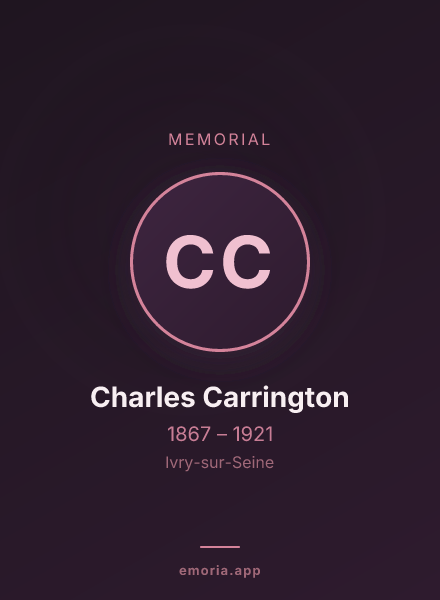 Memorial portrait of Charles Carrington