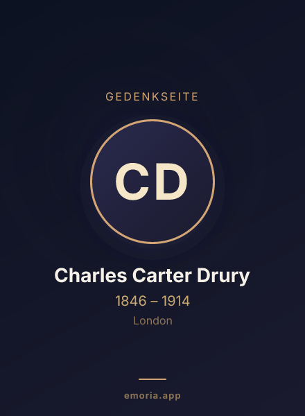 Gedenkportrait von Charles Carter Drury