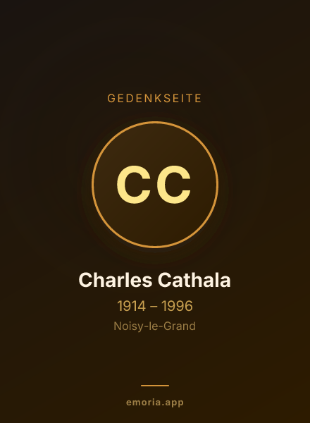 Gedenkportrait von Charles Cathala