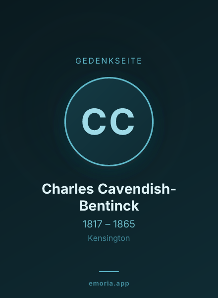 Gedenkportrait von Charles Cavendish-Bentinck