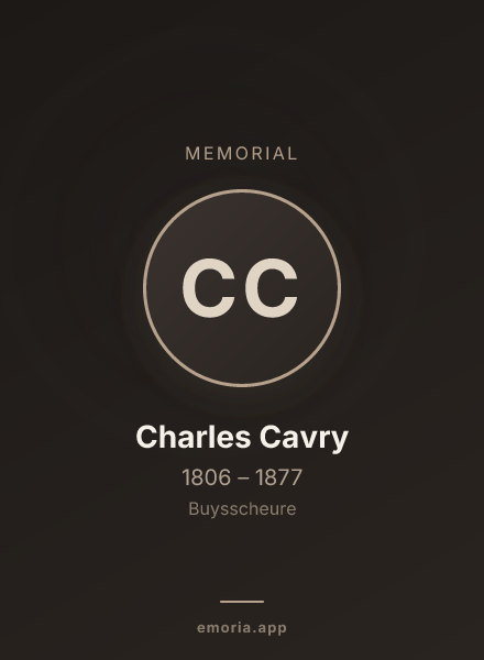 Memorial portrait of Charles Cavry