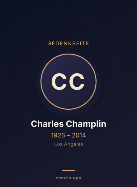 Gedenkportrait von Charles Champlin