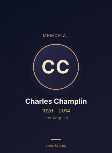 Memorial portrait of Charles Champlin