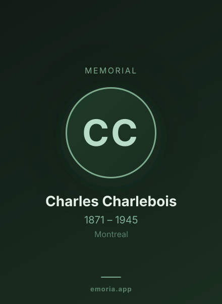 Memorial portrait of Charles Charlebois