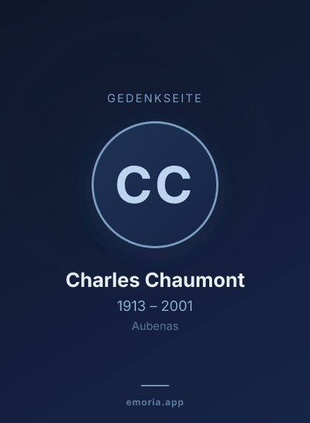 Gedenkportrait von Charles Chaumont