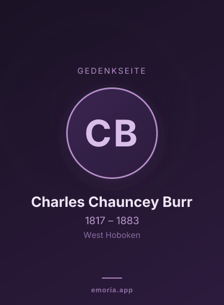 Gedenkportrait von Charles Chauncey Burr