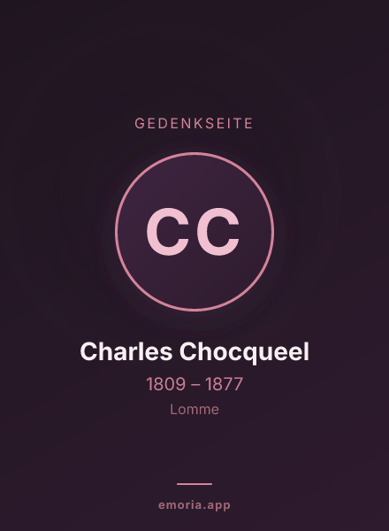 Gedenkportrait von Charles Chocqueel