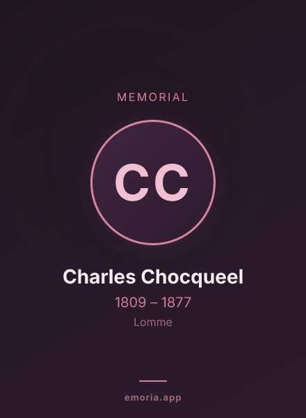 Memorial portrait of Charles Chocqueel
