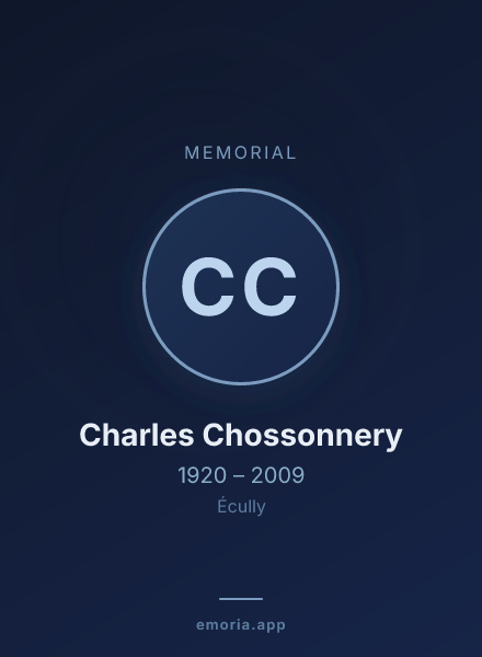 Memorial portrait of Charles Chossonnery
