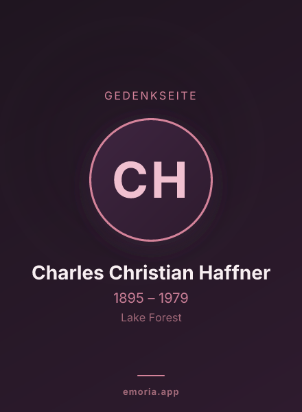 Gedenkportrait von Charles Christian Haffner
