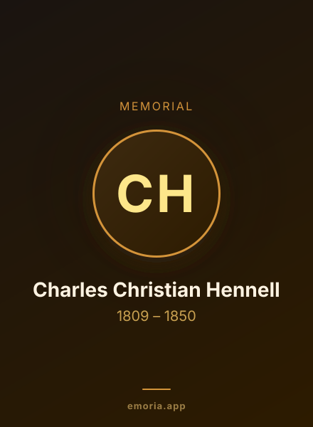 Memorial portrait of Charles Christian Hennell