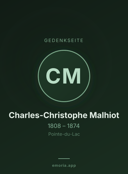 Gedenkportrait von Charles-Christophe Malhiot