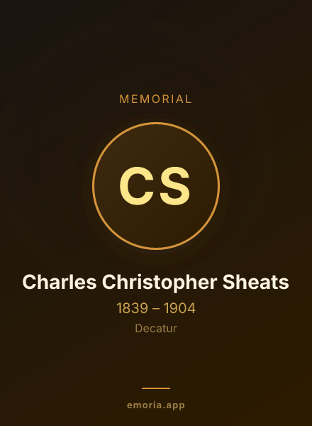 Memorial portrait of Charles Christopher Sheats