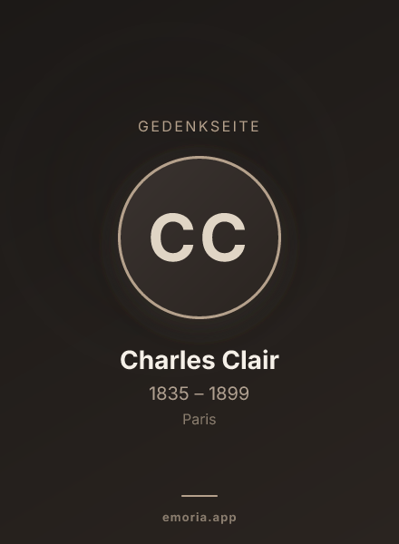 Gedenkportrait von Charles Clair