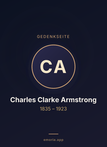 Gedenkportrait von Charles Clarke Armstrong