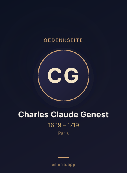 Gedenkportrait von Charles Claude Genest