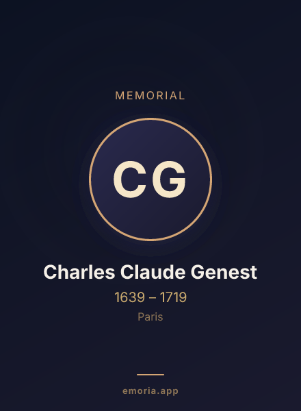Memorial portrait of Charles Claude Genest