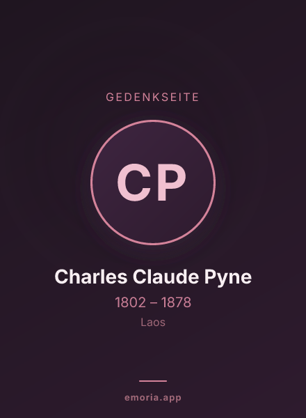 Gedenkportrait von Charles Claude Pyne