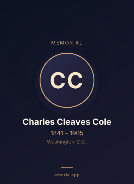 Memorial portrait of Charles Cleaves Cole