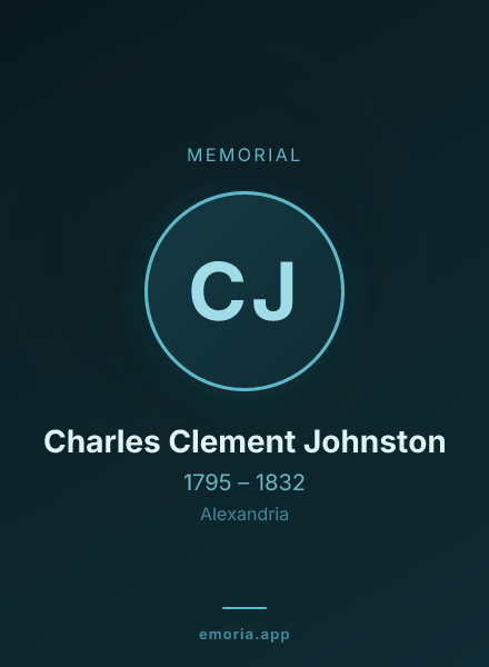 Memorial portrait of Charles Clement Johnston