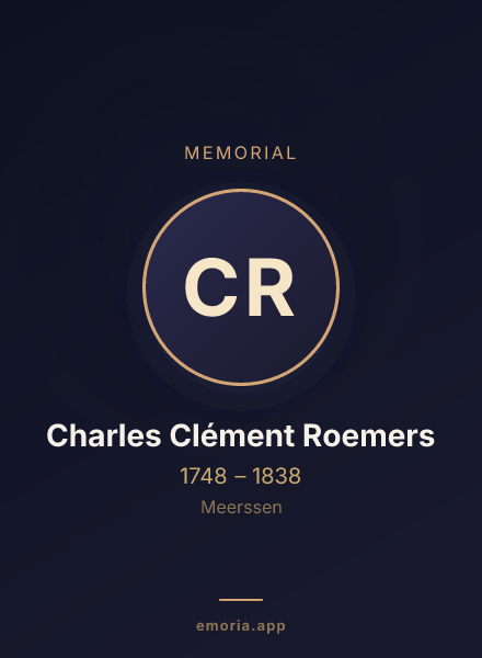 Memorial portrait of Charles Clément Roemers