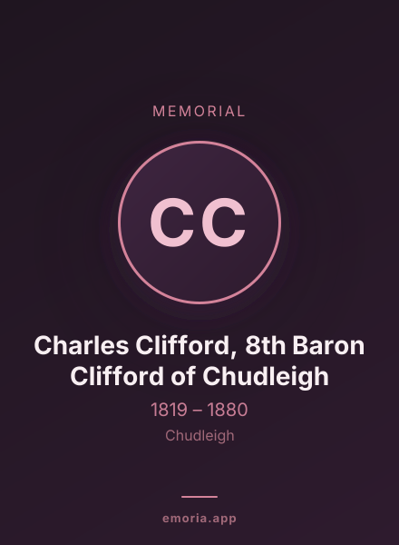 Memorial portrait of Charles Clifford, 8th Baron Clifford of Chudleigh
