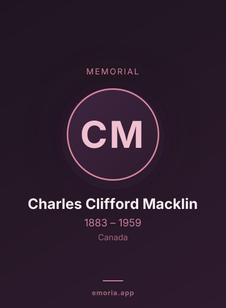 Memorial portrait of Charles Clifford Macklin