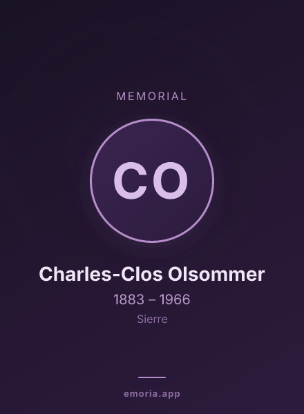 Memorial portrait of Charles-Clos Olsommer
