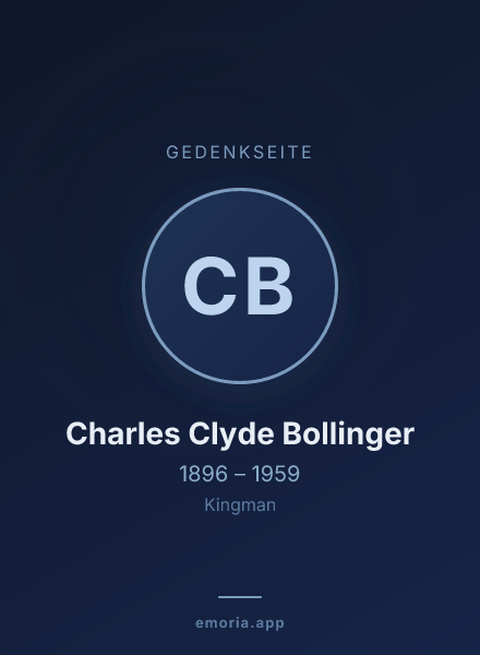 Gedenkportrait von Charles Clyde Bollinger