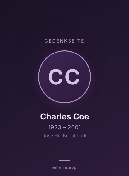 Gedenkportrait von Charles Coe