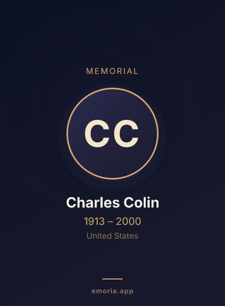 Memorial portrait of Charles Colin