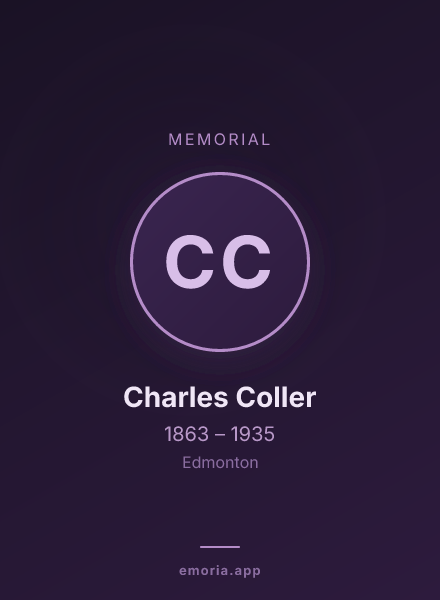 Memorial portrait of Charles Coller