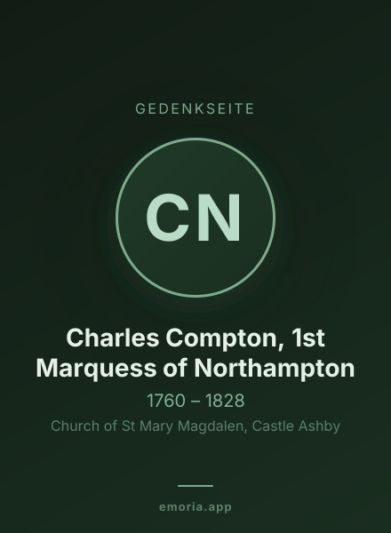 Gedenkportrait von Charles Compton, 1st Marquess of Northampton
