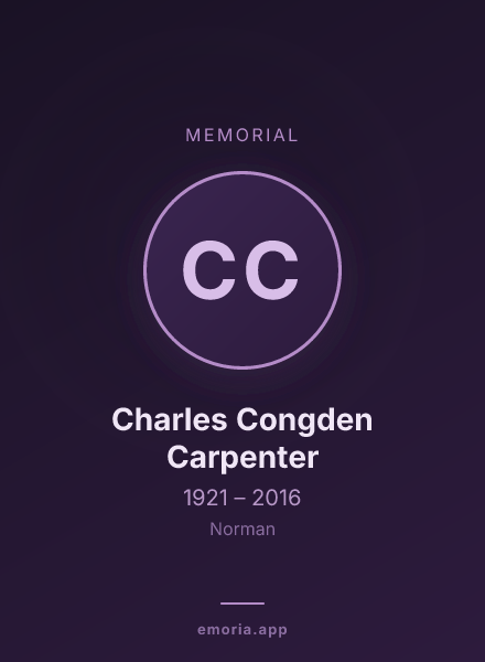 Memorial portrait of Charles Congden Carpenter