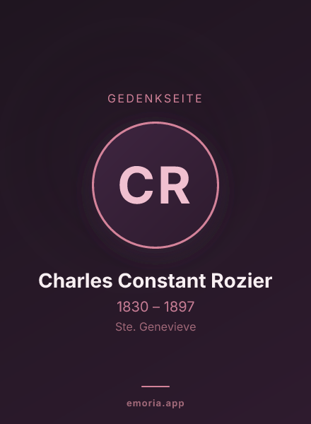 Gedenkportrait von Charles Constant Rozier