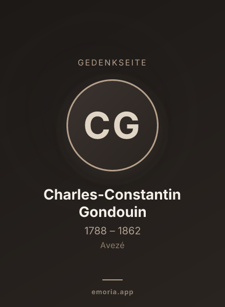 Gedenkportrait von Charles-Constantin Gondouin