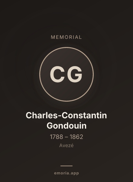 Memorial portrait of Charles-Constantin Gondouin