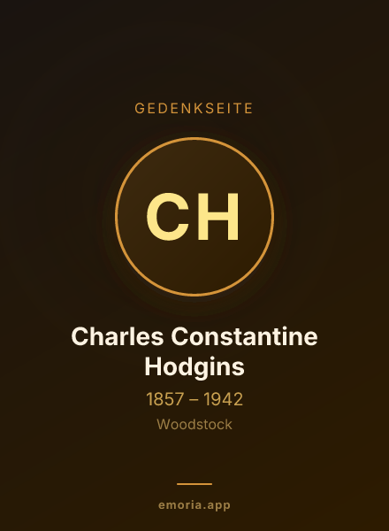 Gedenkportrait von Charles Constantine Hodgins